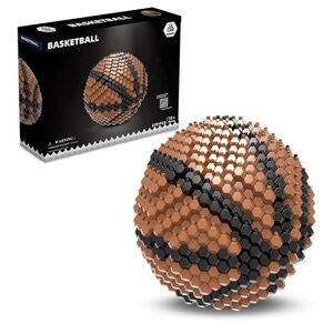 Basketball Block Set, Adults challenging STEM Block Decorations, Miniature 3D